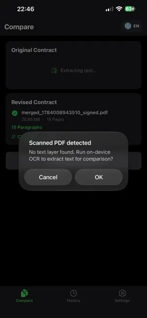 ClauseCheck - Contract Diff screenshot 3