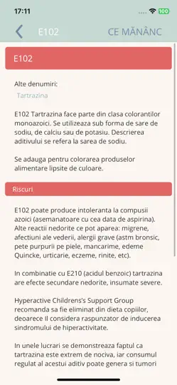 Captura de pantalla de Ce Mănânc en iPhone 6
