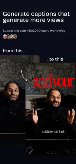 Captic: AI Captions Subtitles iPhone Ekran Görüntüsü 1