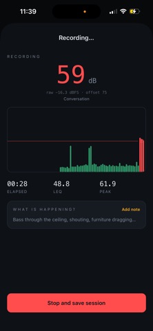 NoiseCase: Noise Log screenshot 2