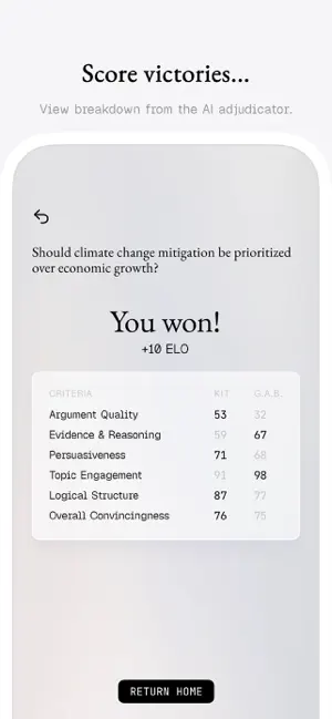 Gabble: Gamifying Argument iPhone screenshot 3