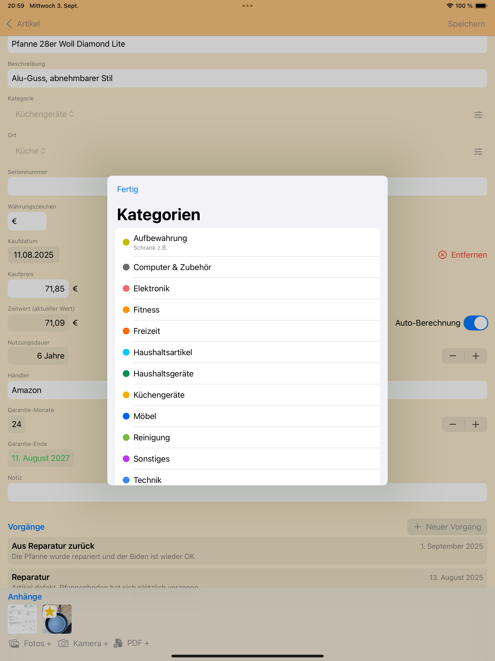 HB-Inventar screenshot 14