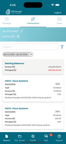 Old Second Trust Online Access screenshot