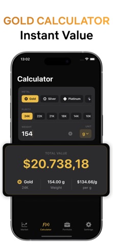 Gold Calculator: Live Tracker Screenshot 2 of 5