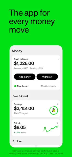 Cash App iPhone screenshot 1