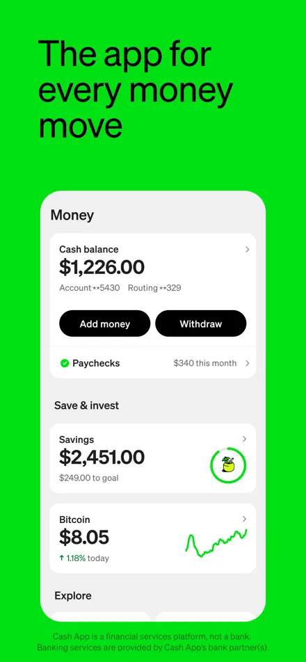 Cash App app screenshot 1