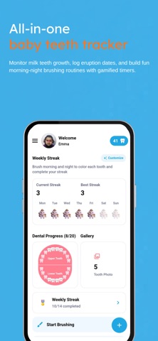 MilkTooth: Baby Teeth Tracker Screenshot 1 of 6