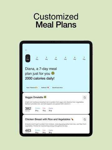 AI Calorie Counter Food Nutemi iPad screenshot
