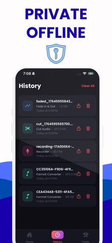 Audio Converter - m4a to mp3 iPhone screenshot