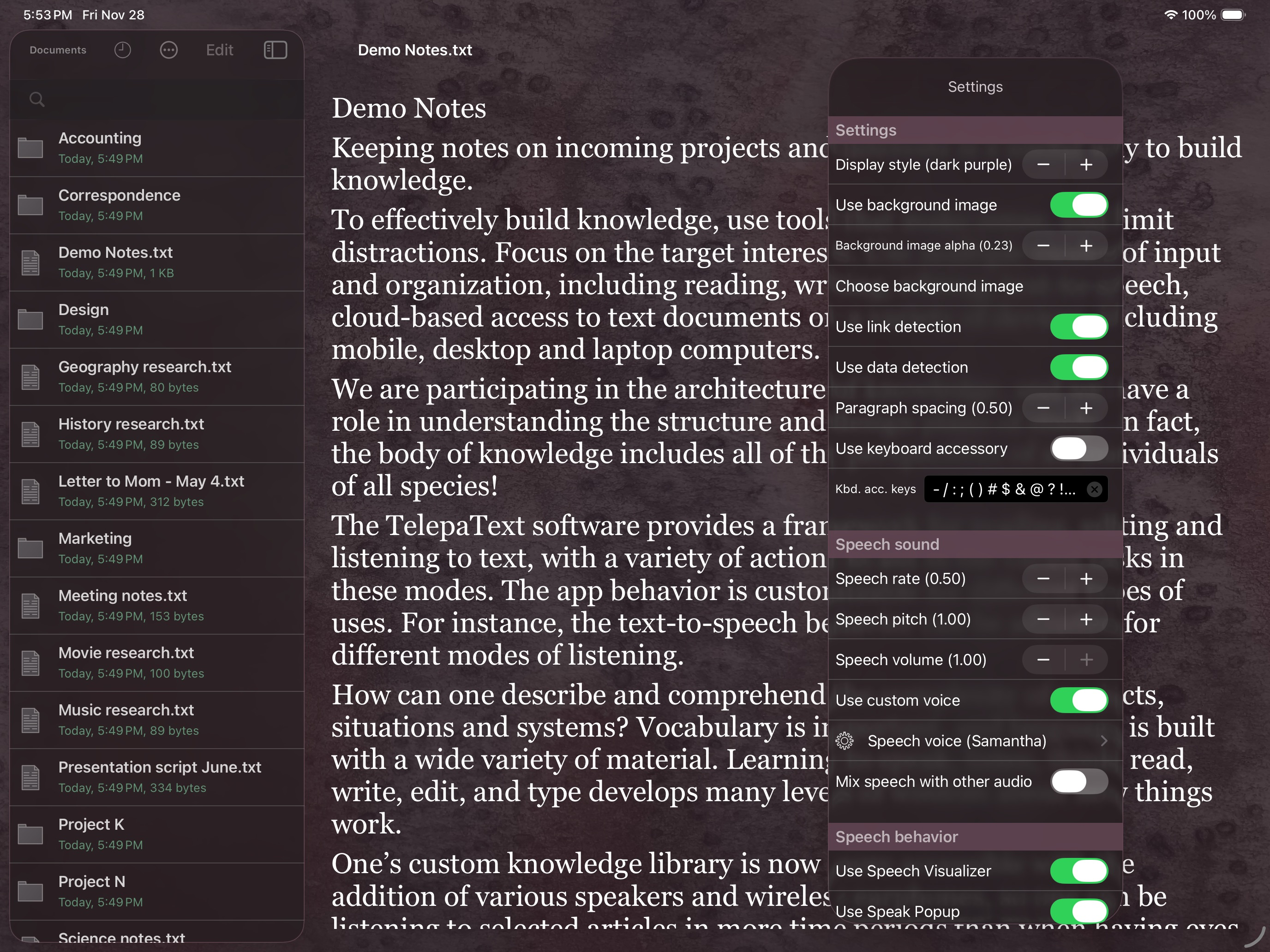 TelepaText - editor, speech screenshot 12