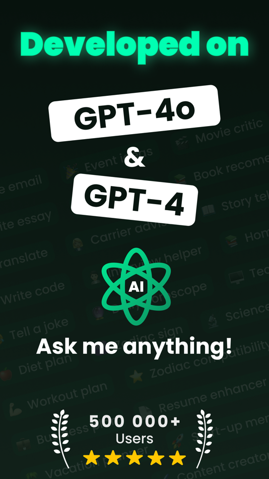 #1. Chatbot: Ask AI Chat Assistant (iOS) Podle: Kamil Piekarz