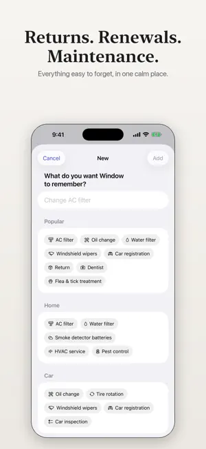 Window: Home Maintenance screenshot 4