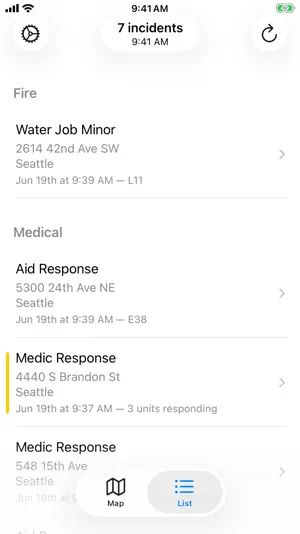 Seattle Incidents screenshot 2