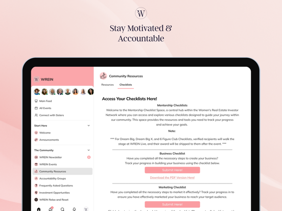 Women’s REI Network iPad screenshot 5 - Social Networking app