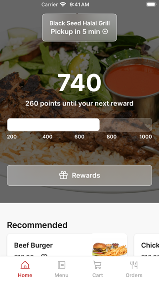 Black Seed Halal Grill To Go iPhone screenshot 1 - Food & Drink app