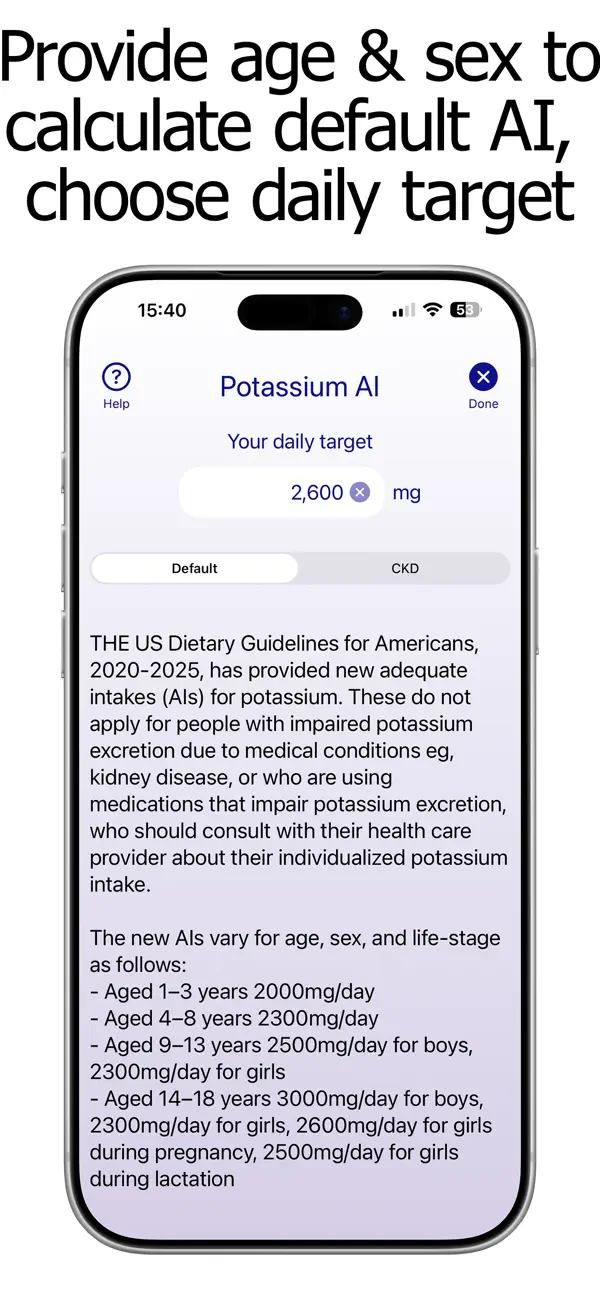 Screenshot #1 pour Potassium Counter & Tracker
