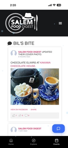 Salem Food Digest iPhone screenshot
