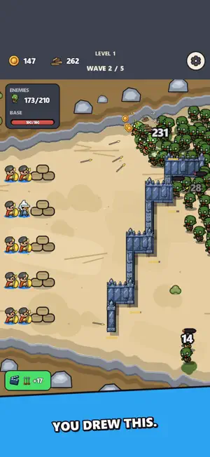Draw the Wall! Zombie Defense screenshot 2