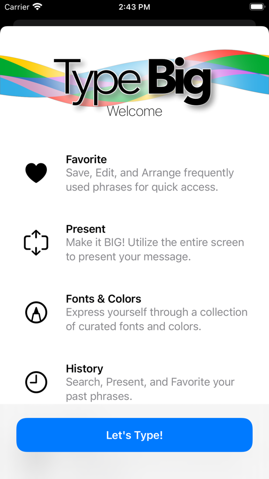 #6. Type Big (iOS) By: One Man Shy LLC