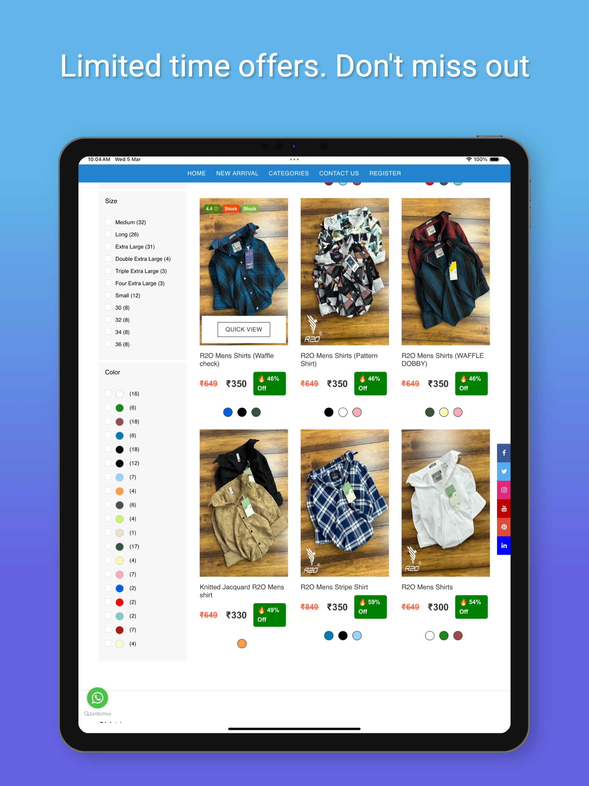 R2O web clothing screenshot 8