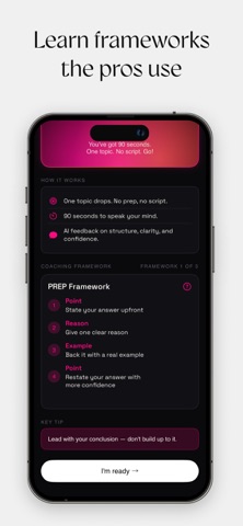 Oravio: Speak & Think Fast iPhone screenshot