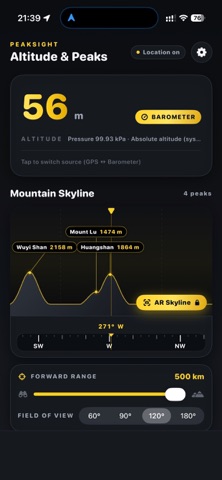 PeakSight - Altitude & AR Screenshot 1 of 3