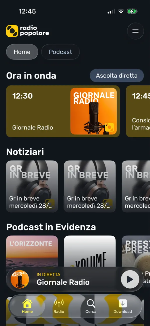 Screenshot #1 pour Radio Popolare