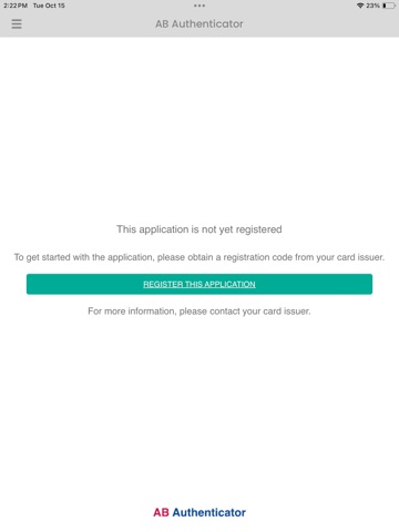 AB Authenticator ipad screenshot 2