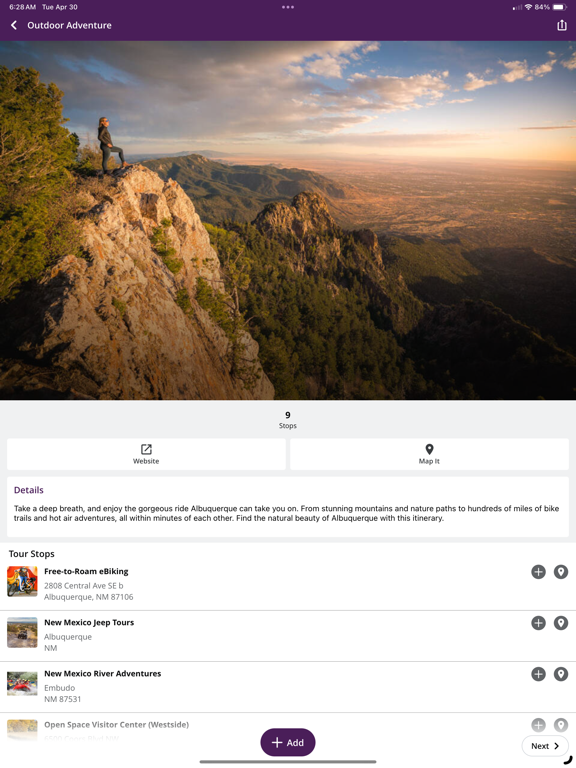 Visit Albuquerque iPad screenshot 8 - Travel app