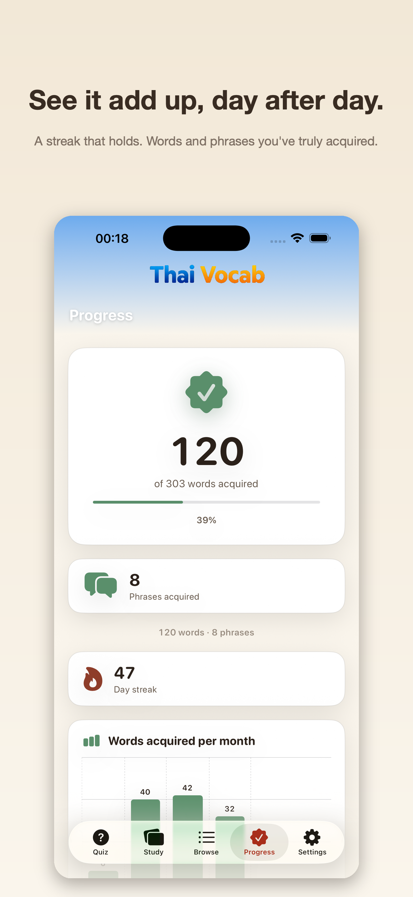 Thai Vocab: Learn Thai screenshot 4