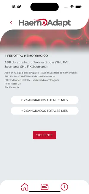 Haemoadapt screenshot 2