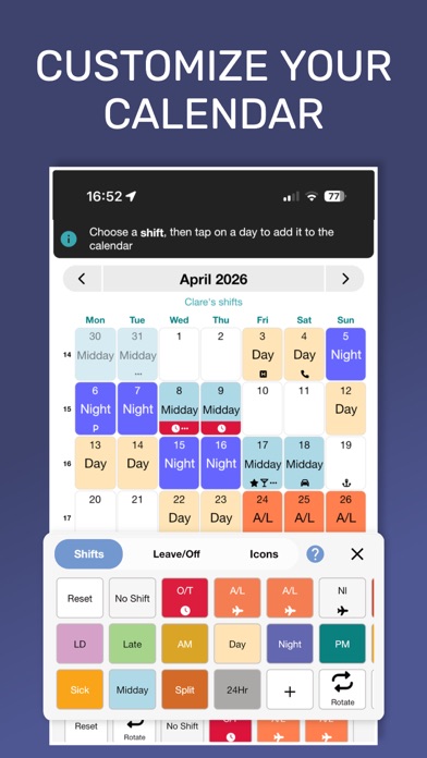 My Shift Planner - Calendar iPhone screenshot 7 - Productivity app