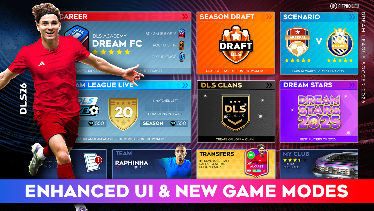 Dream League Soccer 2026 iOS Mod IPA screenshot 2 - iOS game interface