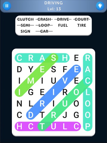 Word Search Hard iPad screenshot