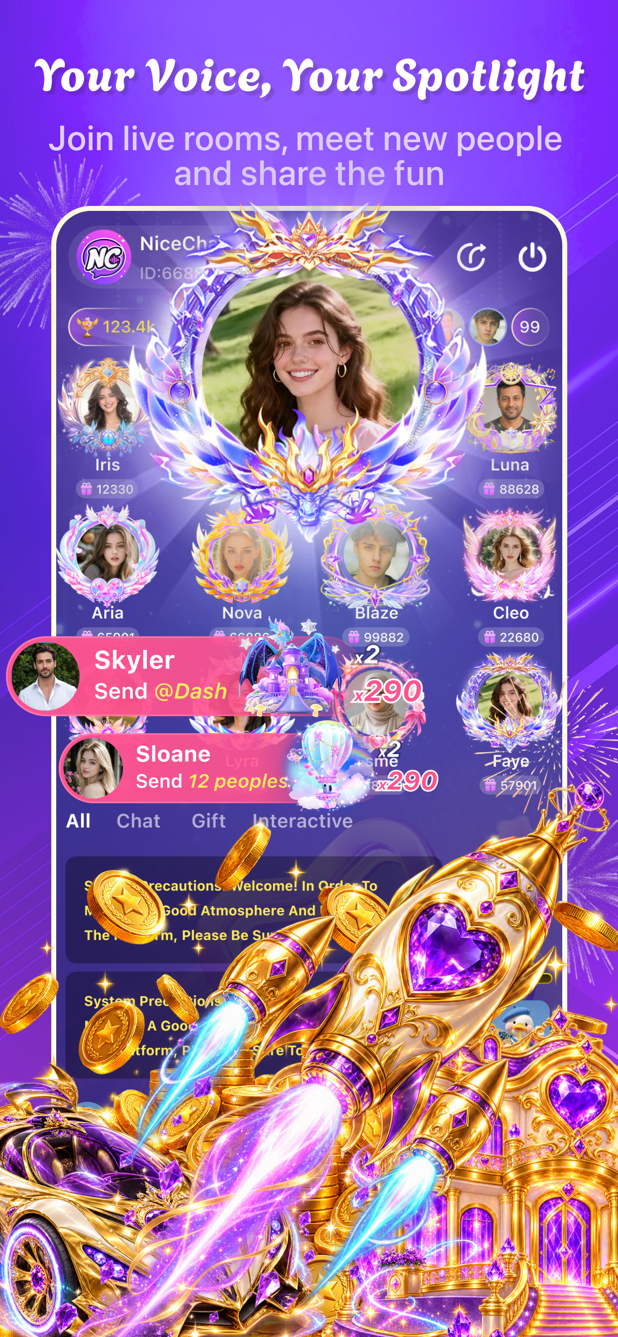 NiceChat - Games & Voice Rooms screenshot 3