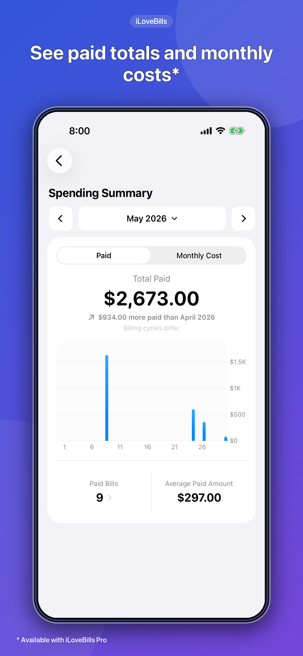 iLoveBills: Bill Tracker screenshot 9