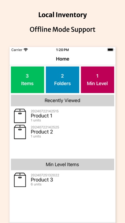 Inventory Organizer - Tracker