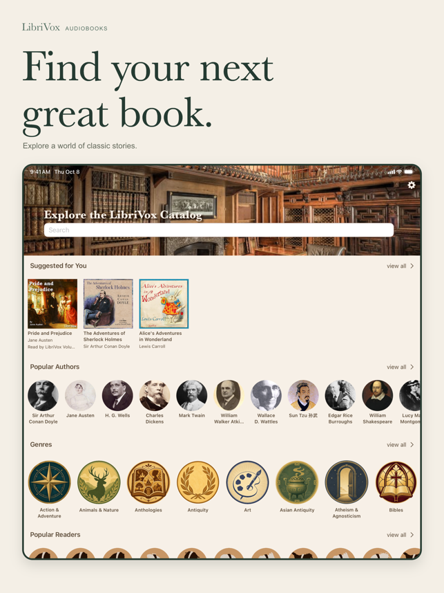 LibriVox Audiobooks Screenshot