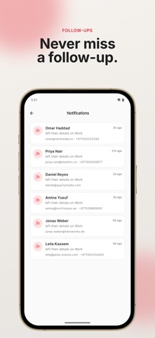 The BCard screenshot