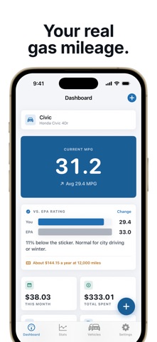 Gas Mileage Tracker Screenshot 1 of 4