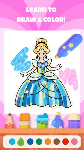 bekids Princess Coloring Bookのおすすめ画像1