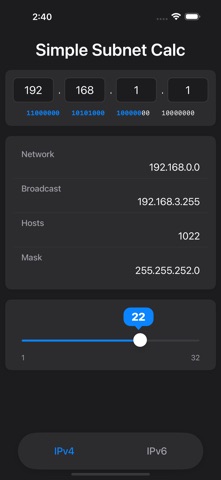 Simple Subnet Calc Screenshot 3 of 5