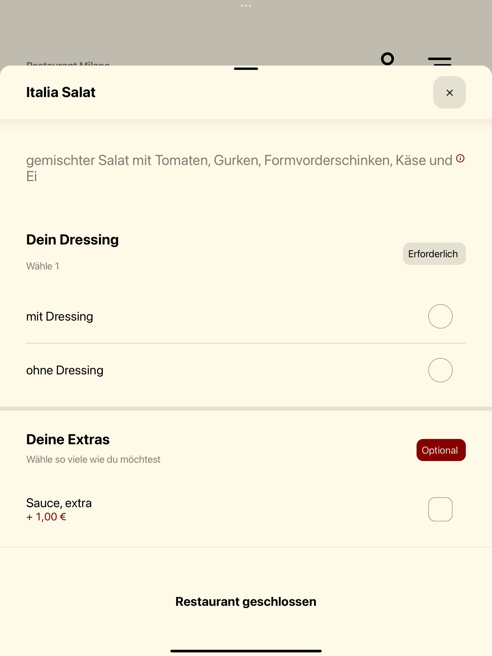 Restaurant Milano DE screenshot 8