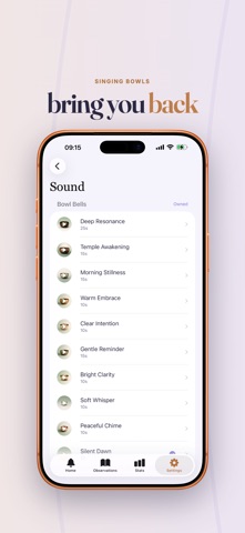Zen Bell: Meditation Journal iPhone screenshot