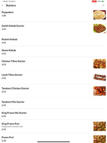 The Garlic Indian iPad screenshot