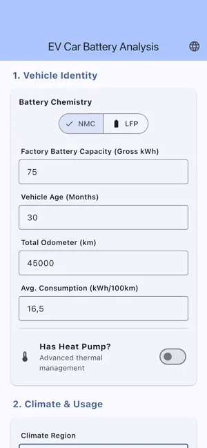 EV Battery Analysis screenshot 1