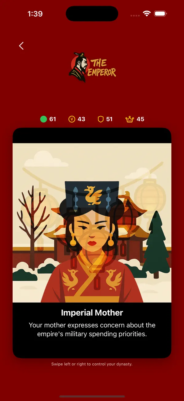 #2. The Emperor's Dynasty (iOS) By: Alex Lee
