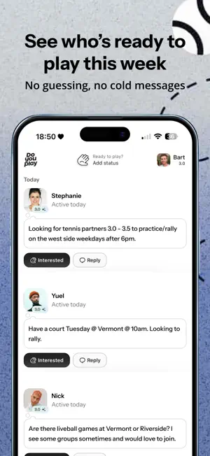 Doyouplay: Tennis Partners screenshot 2