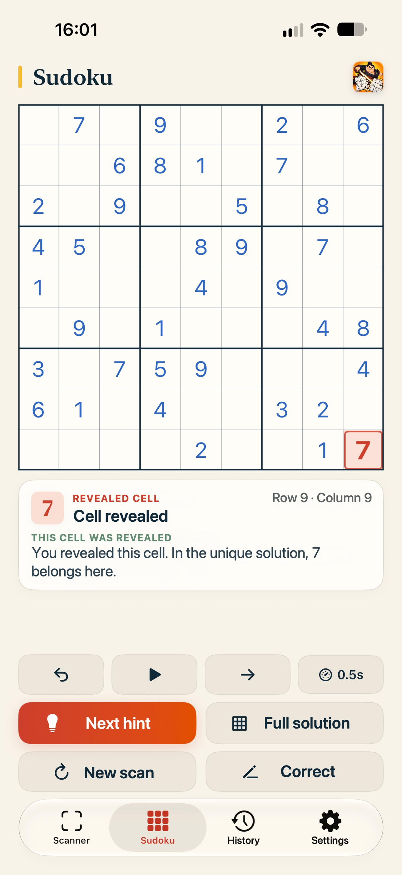 Screenshot 3 of SudoFlash: AI Sudoku Scanner