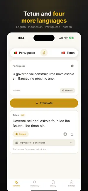 Tetun Translator Pro screenshot 3